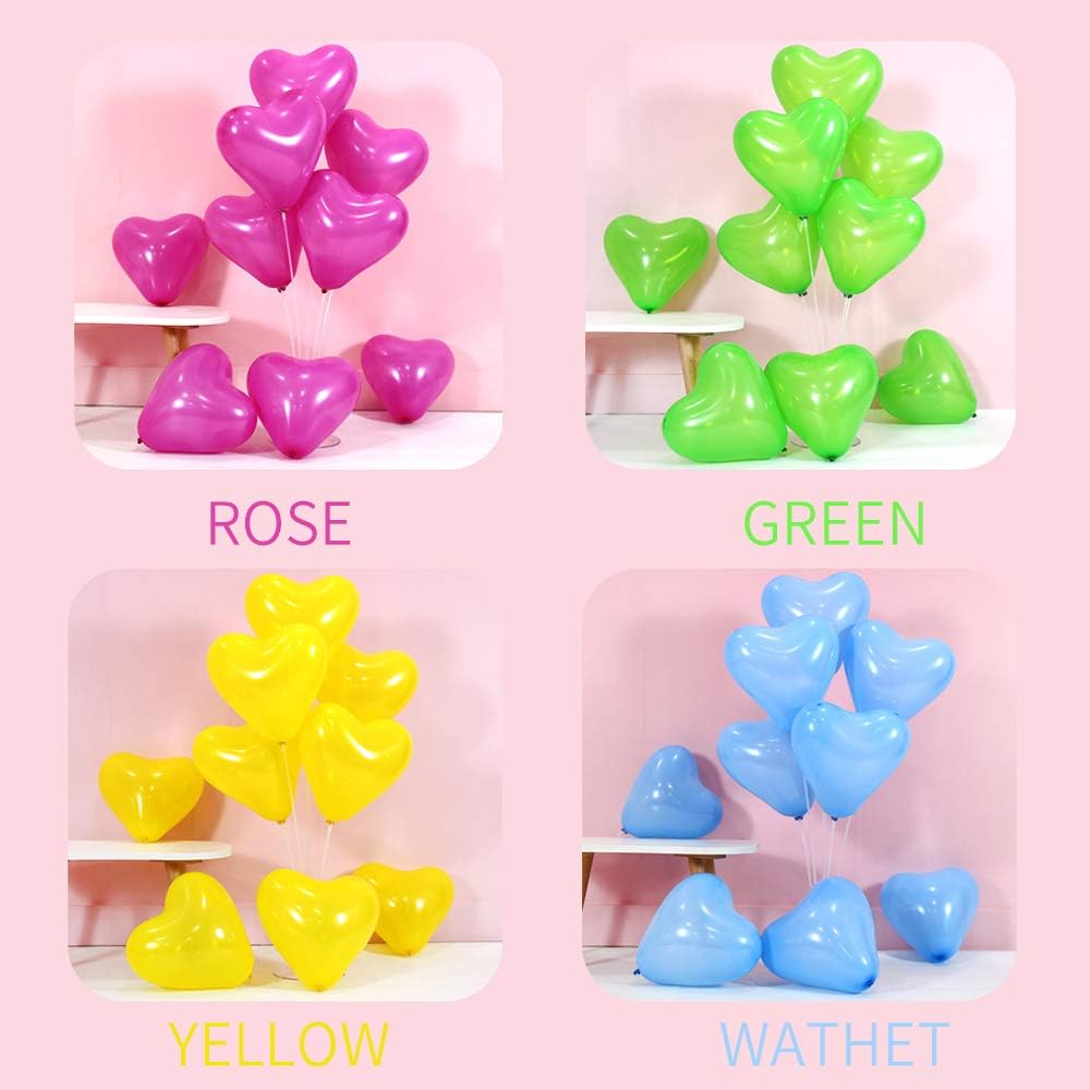 50 6-inch Red Color Heart shaped Latex Balloons for Valentines Day,Propose Marriage,Wedding Party