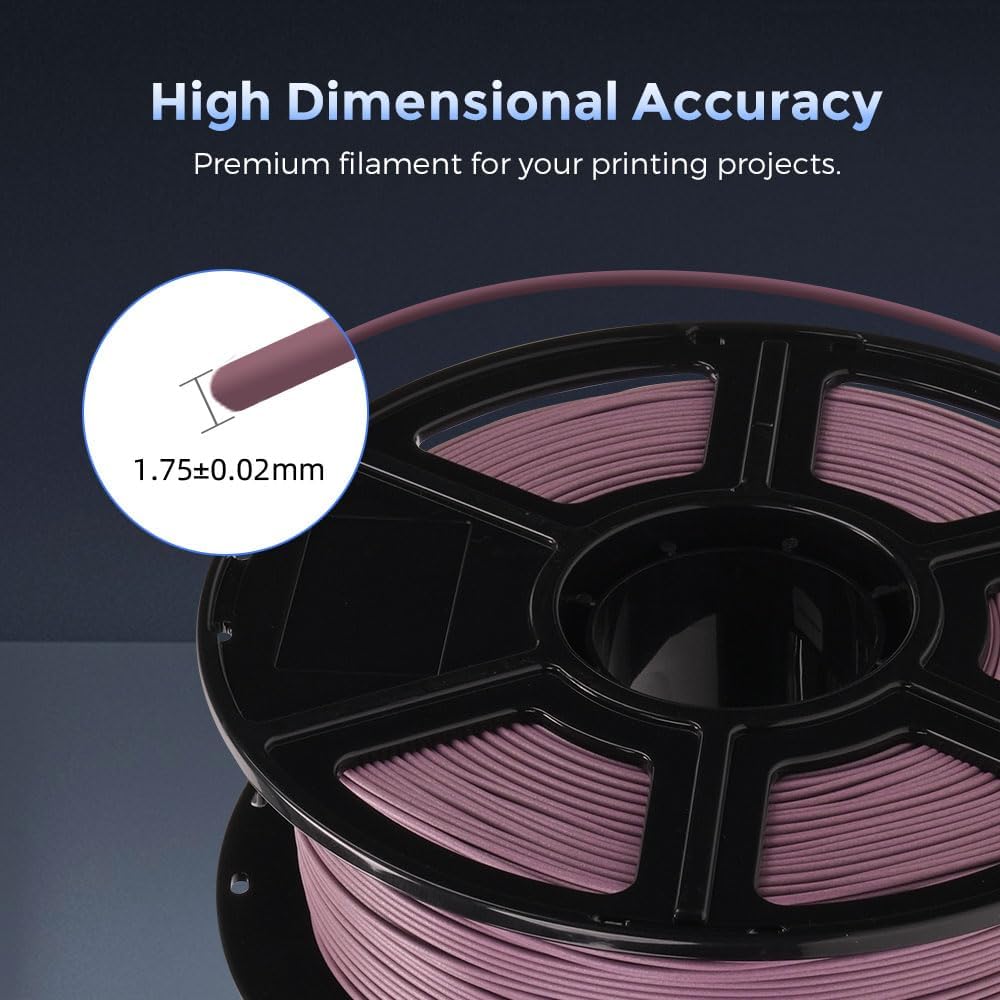 FLASHFORGE Carbon Fiber PETG Filament 1.75mm, Carbon Fiber PETG 3D Printer Filament, 1KG Spool Dimensional Accuracy +/- 0.02mm, Lightweight & Heat-Resistant & Moisture Free (Dusty Pink)