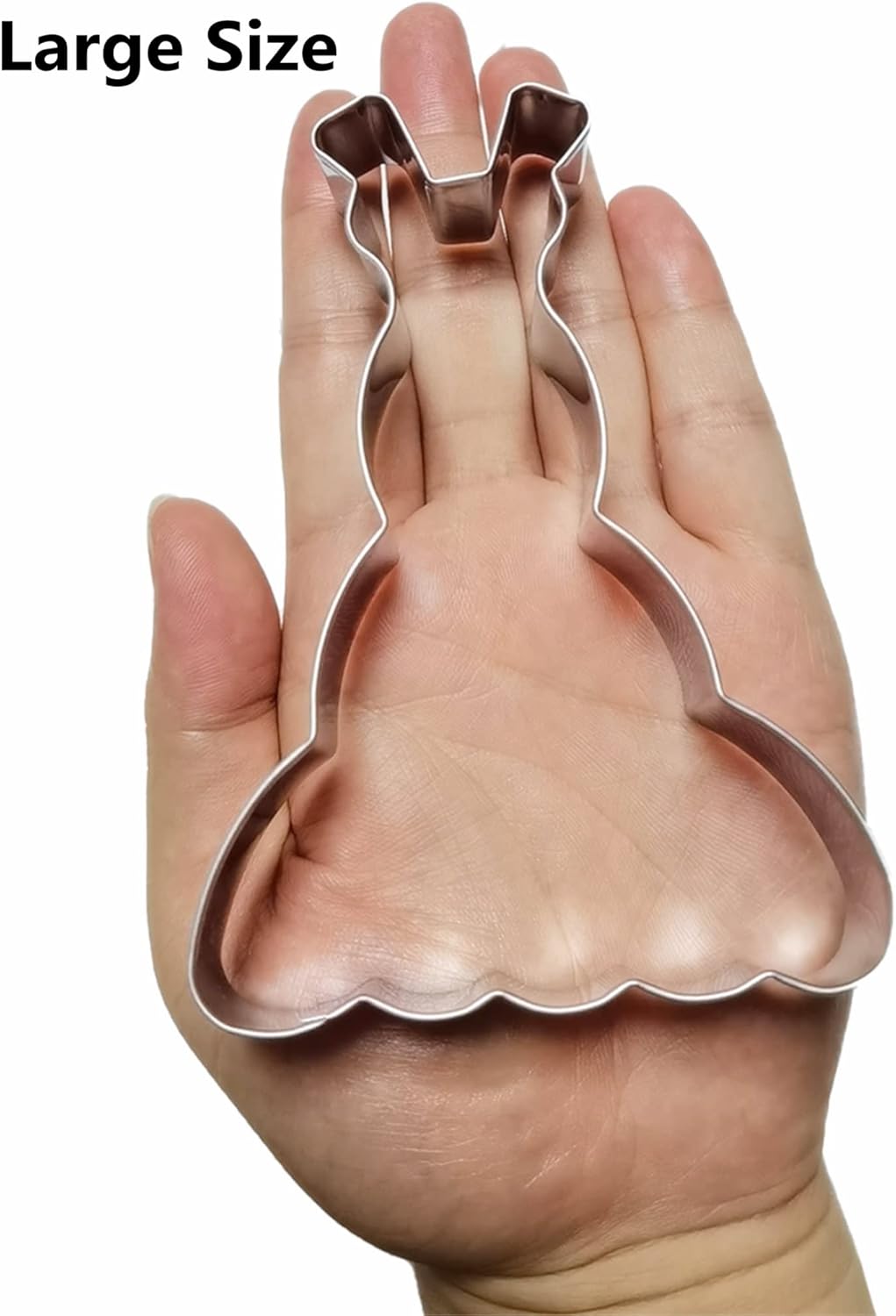 Large Size Dress Shaped Cookie Cutter, Stainless Steel Sleeveless Mermaid Fishtail Princess Wedding Dress Cookie Cutter, 4.7 Inches