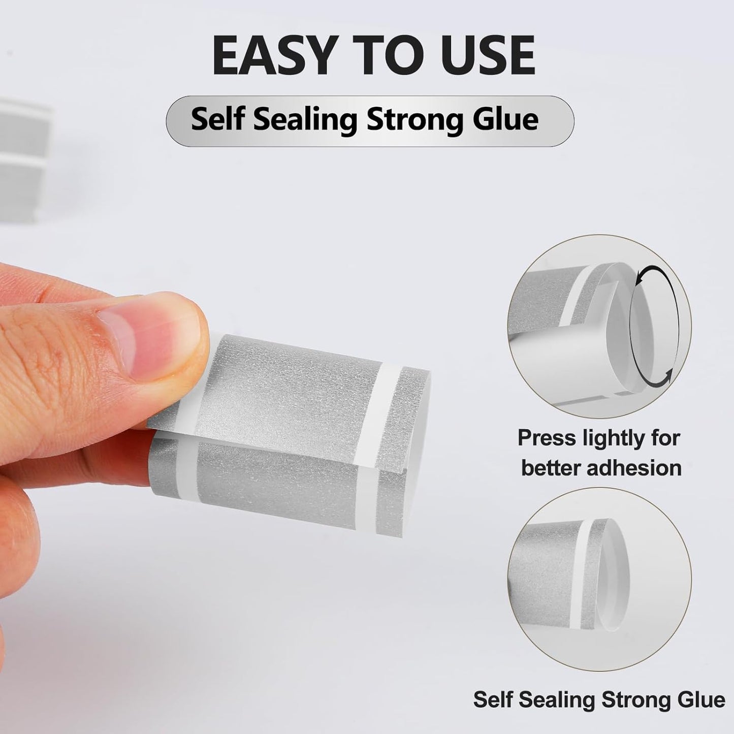 Germiwipe Standard Paper Napkin Band, 200PCS Matte Silver Napkin Ring Self-Adhesive, Silverware Wraps Bands,Table Setup Wedding Event Party Supply (Matte Silver /200pcs)