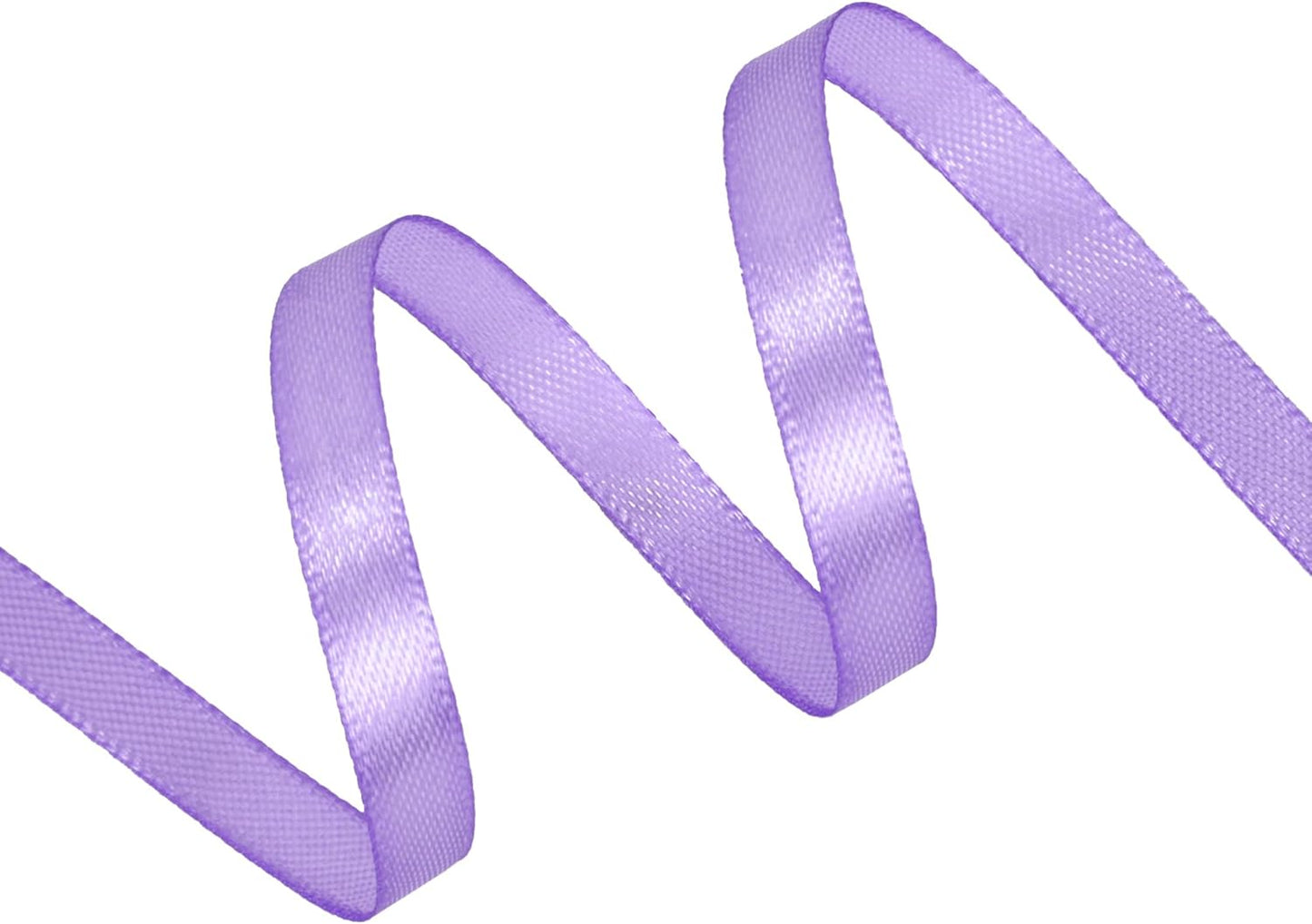 Light Purple Satin Ribbon 1/4 inch X Continuous 50 Yards, Single Face Polyester Ribbon Perfect for Gift Wrapping, Flower Bouquet, Wedding Decor, Crafts, Bow Making, Sewing and More