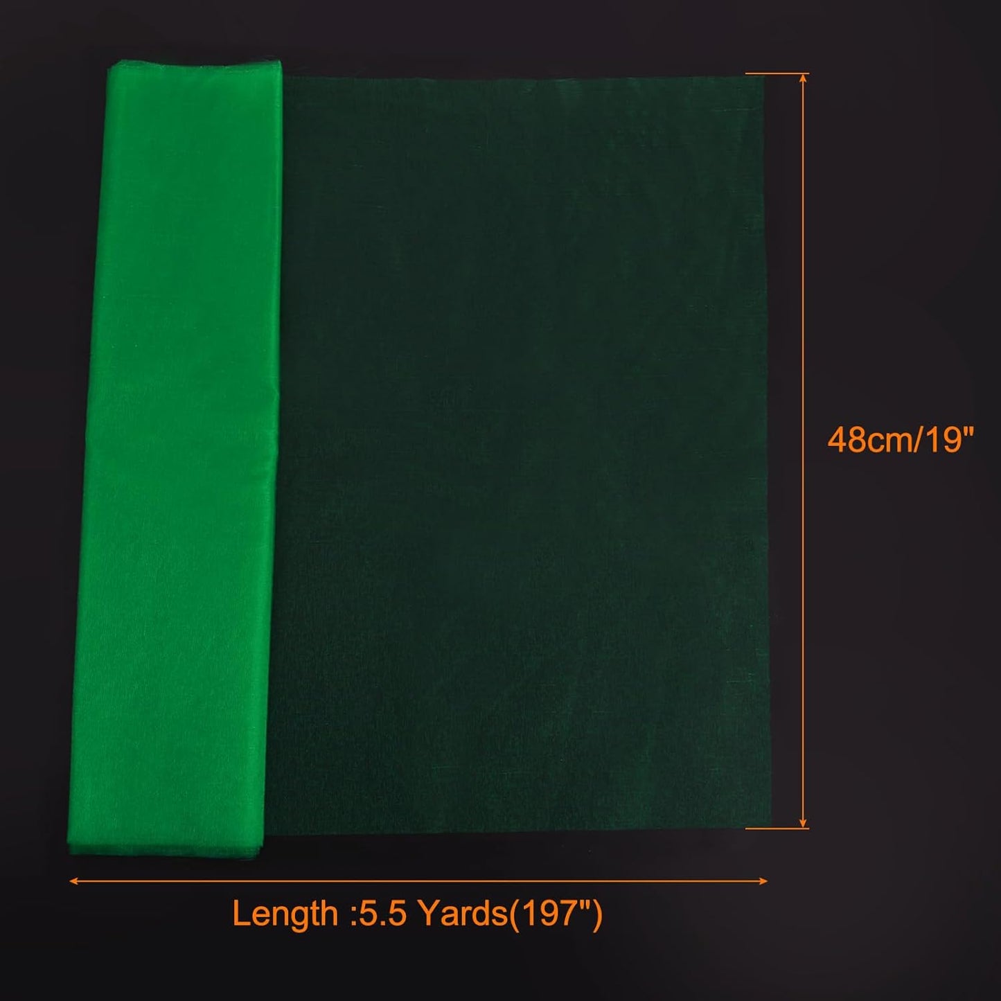 uxcell 19" by 5.5 Yard Tulle Fabric Backdrop Curtains for DIY Tutu Skirt Shower Decor Wedding Crafts Birthday Party Supplies, Green Grass