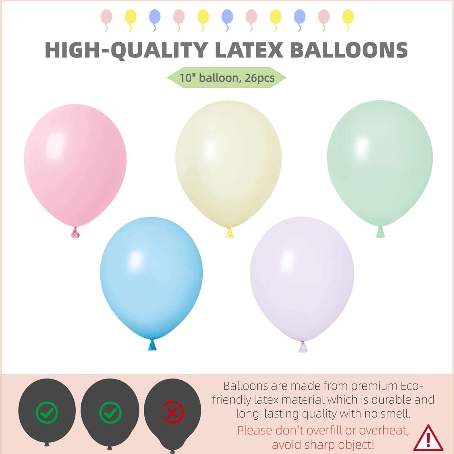 Balloon Column Kit Set of 2 With Balloons Included - Balloon Tower with Stand, Base, and Pole,Backdrop Decoration for Wedding, Baby Shower, Birthday Party, or Bachelorette Parties (Macaron)