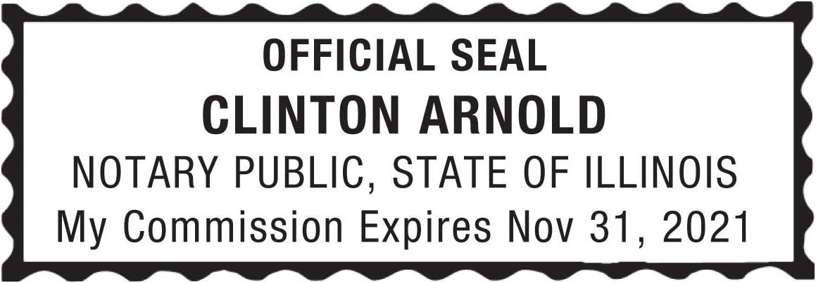 MaxMark Notary Stamp for State of Illinois- Self Inking Stamp