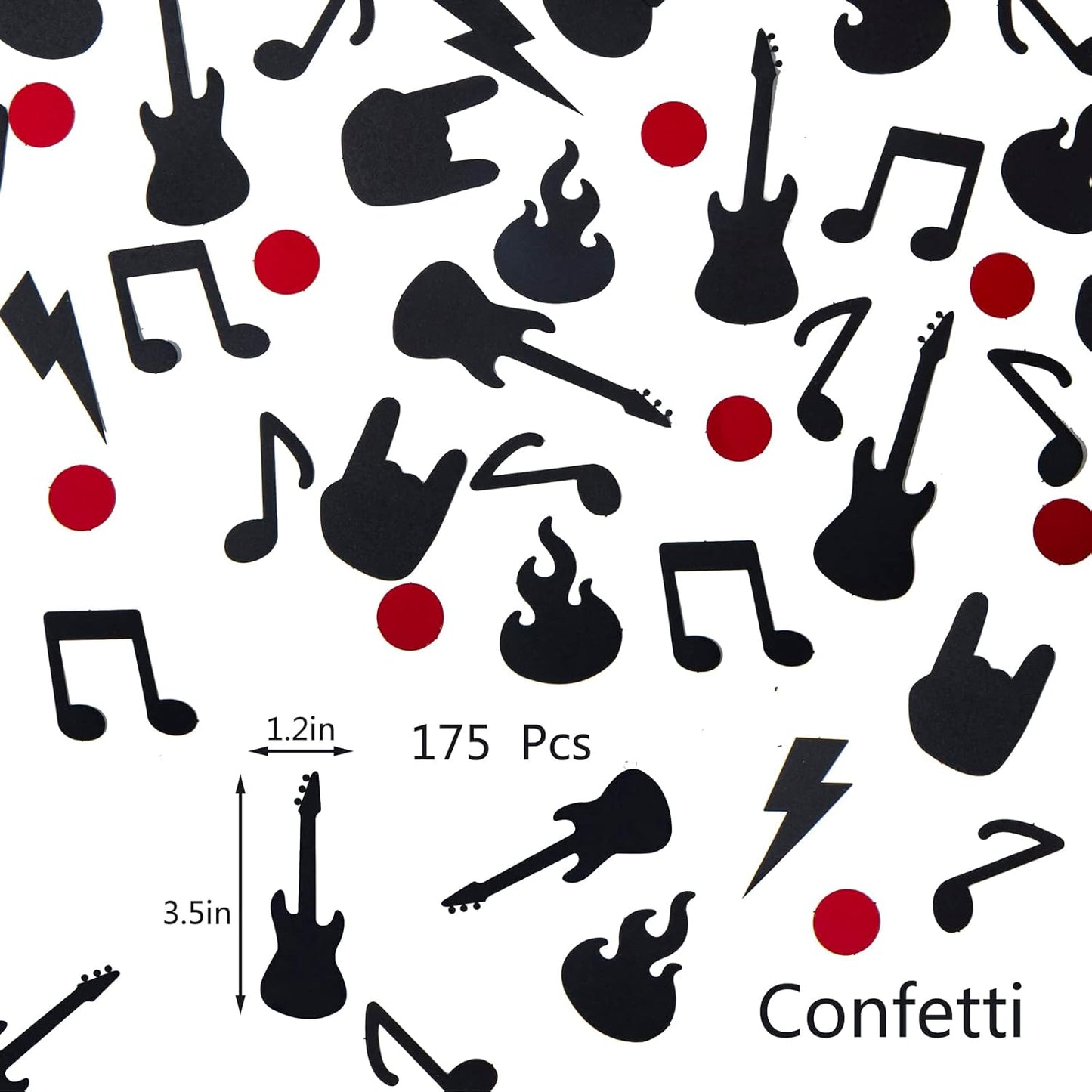 Rock N' Roll Confetti Party Decorations, Rock N' Roll Birthday Party Decorations, Wedding Party Decor, Table Decor, Garland 1950'S Rock And Roll Party Supplies, Music Birthday Decorations(175 Pcs)