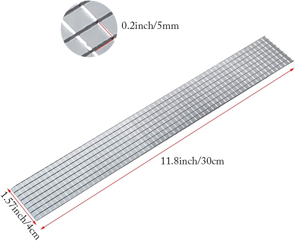 PP OPOUNT 9440 PCS Self Adhesive Mirror Mosaics Sheets, 5 x 5 mm Silver Mirrors Mosaic Square Glass for Craft,Home Decorations