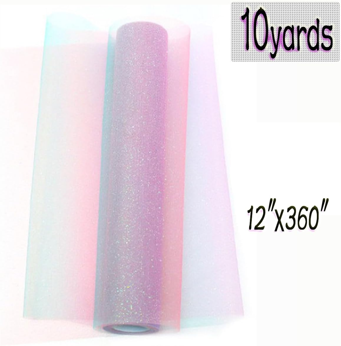 Pastel Tulle Organza Fabric Rolls 12" by 10 Yards Colored Sheer Fabric Ribbon for Table Runner DIY Tutu Skirt Birthday Party Wedding Decorations Christmas Craft Packaging Supplies