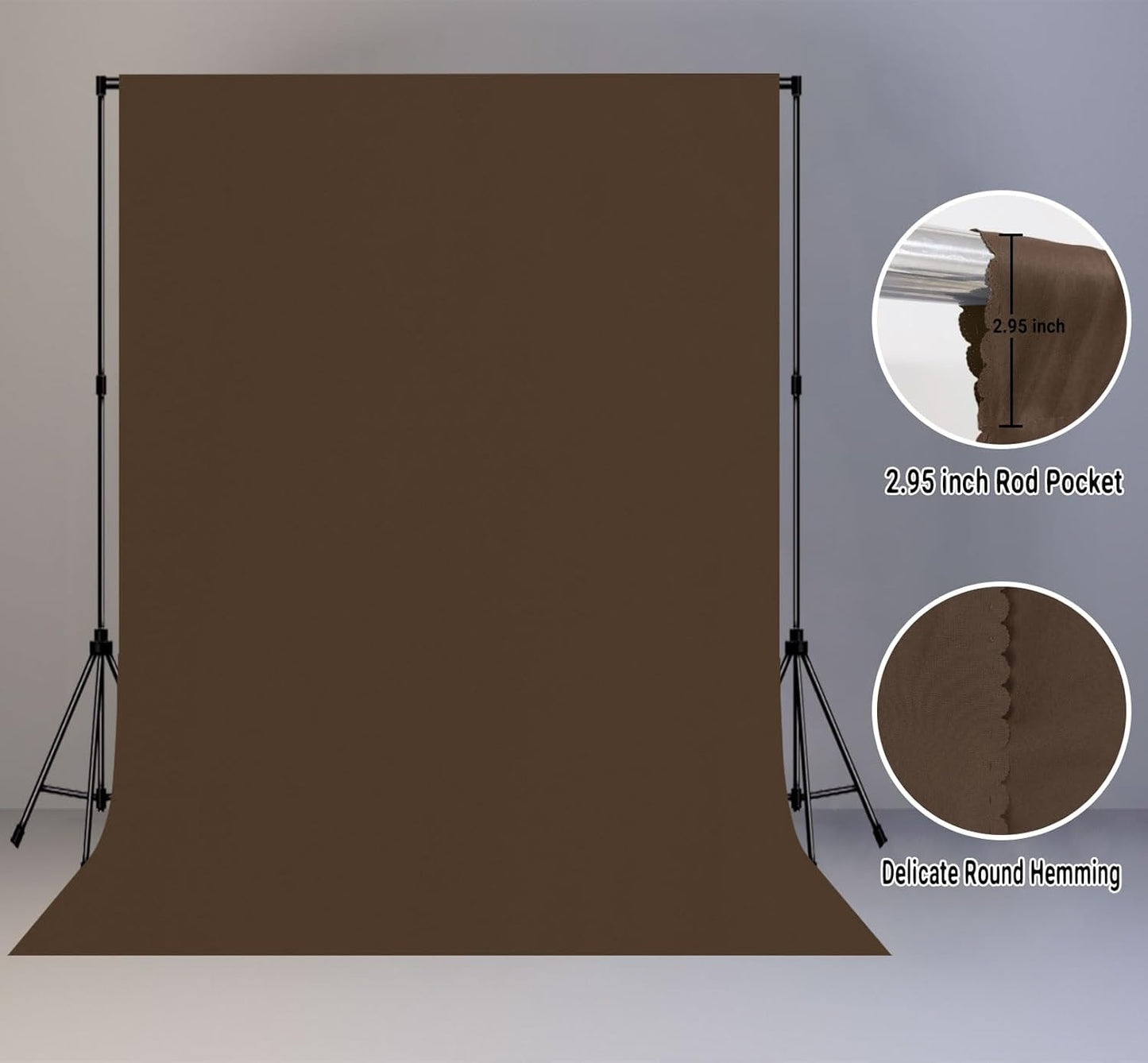 10x20FT Large Brown Screen Backdrops for Photography,High Density, Wrinkle Resistant, Photo Video Studio, Party, Events Product Shooting Props
