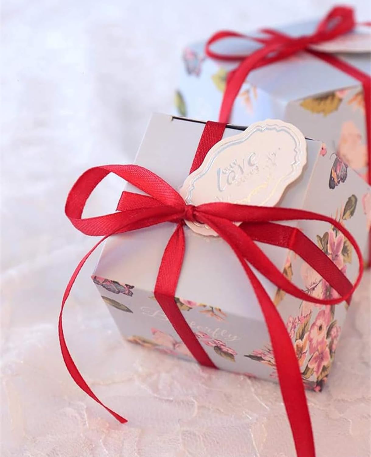 3/8 Inch Red Satin Ribbon 230 Yards Bulk Fabric Ribbons for Gift Wrapping, Scrapbooking, Crafts and DIY Projects, Wedding, Event Decor