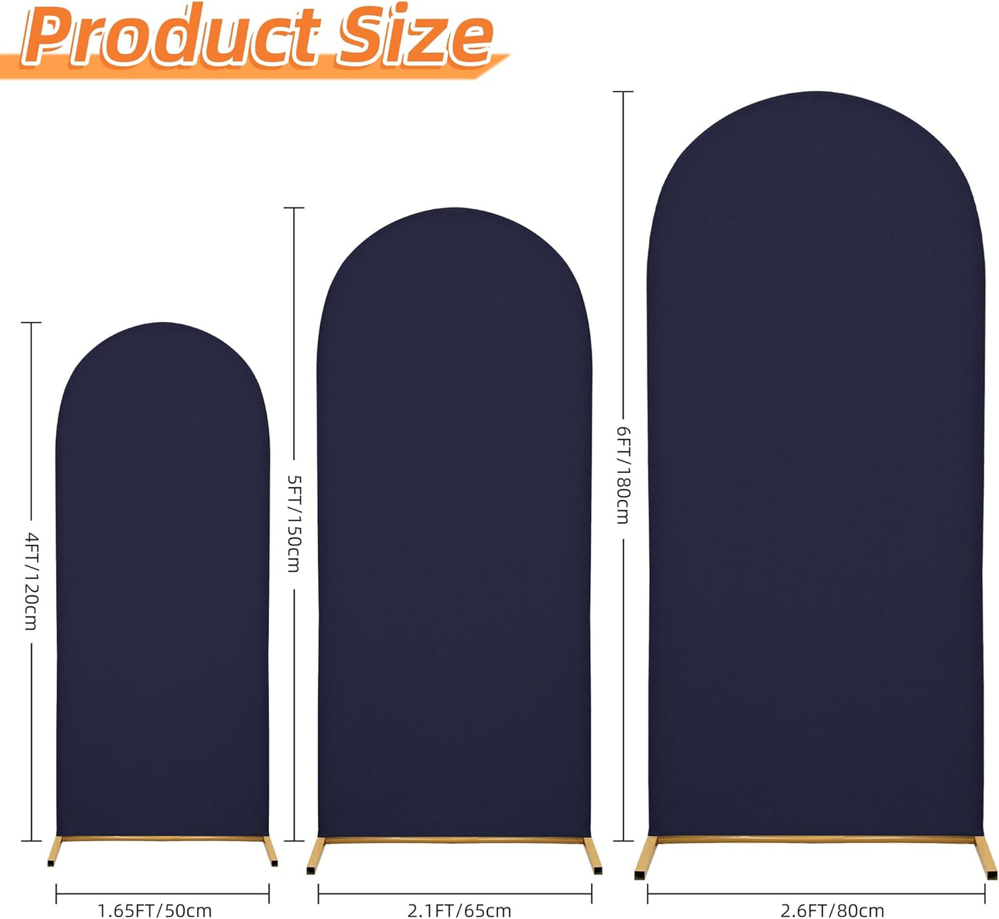 Wedding Arch Cover 4FT Arch Backdrop Cover Spandex Fitted Arch Cover for Round Top Chiara Backdrop Stand Covers for Wedding Birthday Party Baby Shower Banquet Ceremony Decoration