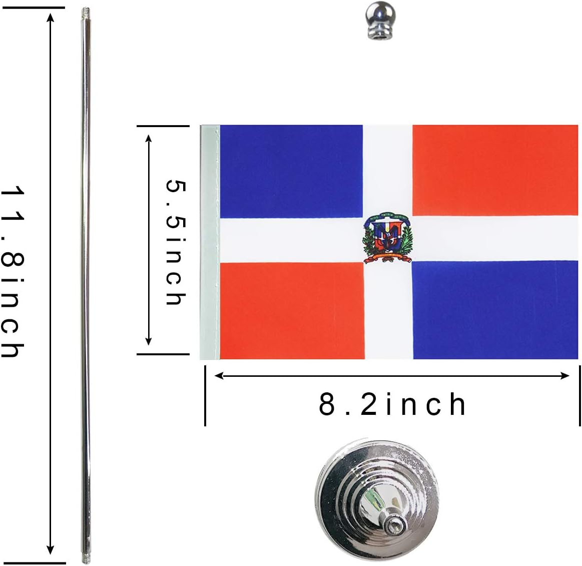 Dominica Dominican Flag Table Desk Flags,Office Flag,International World Country Flags Banners,Festival Events Celebration,Office Desk Home Decoration