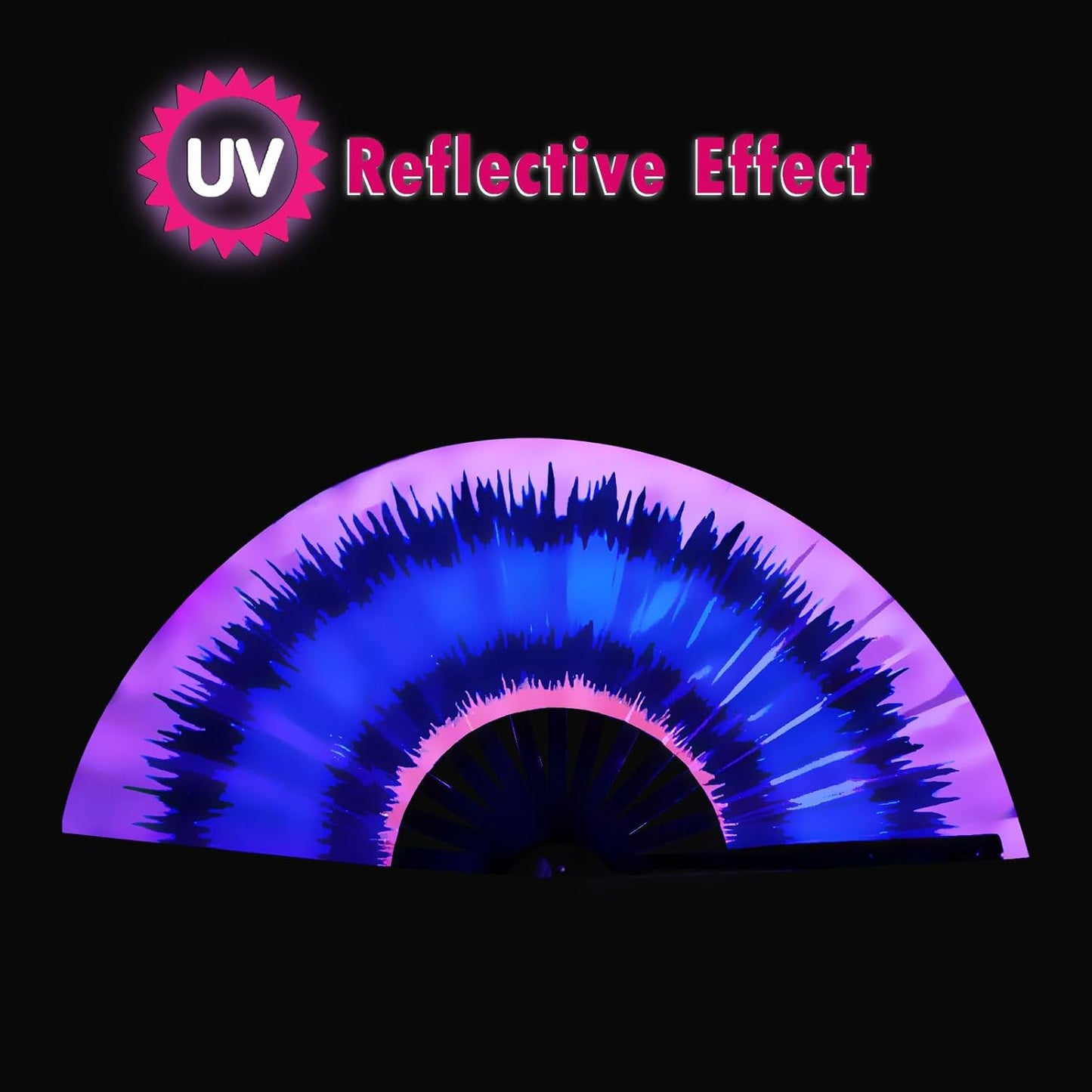 Boots on The Ground Fan, Large Folding Hand Fan for Women and Men, Popping Fans for Line Dancing for Raves, EDM, Dance Party, and Home Decoration