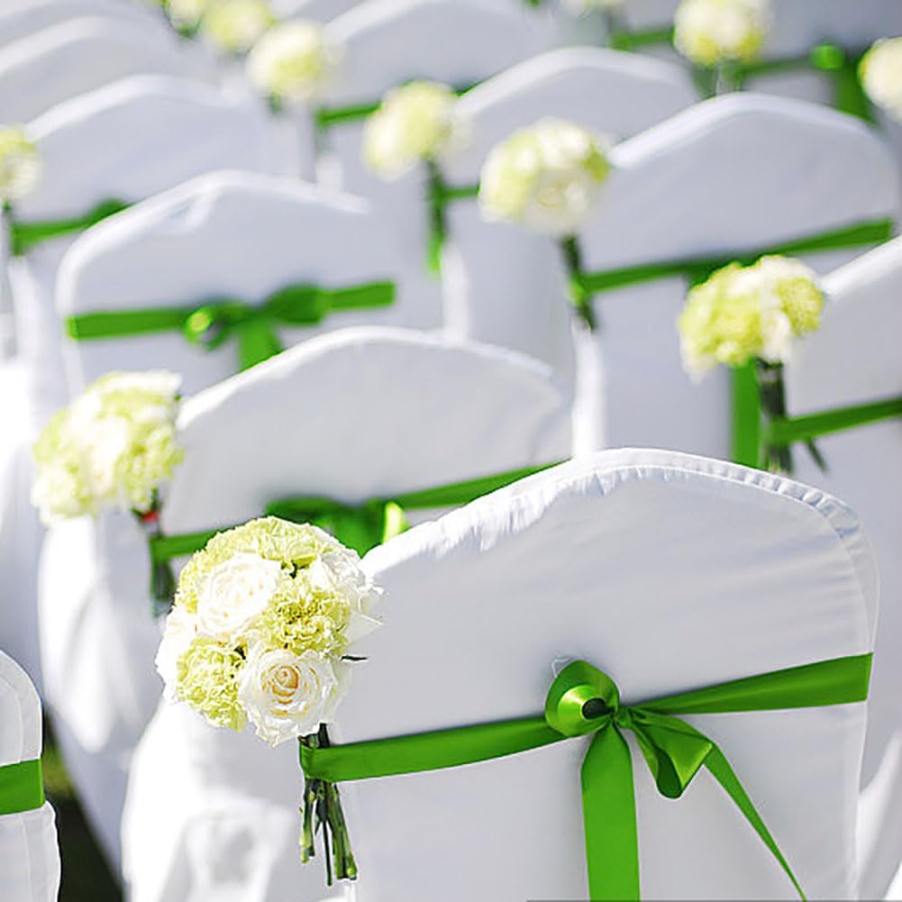 Olive Green Satin Ribbon Double Faced Satin 1/2 inch x 55Yards Polyester Ribbon for Gift Wrapping Crafts Wedding Decoration Bows Ornaments Party Bouquet Floral Arrangement