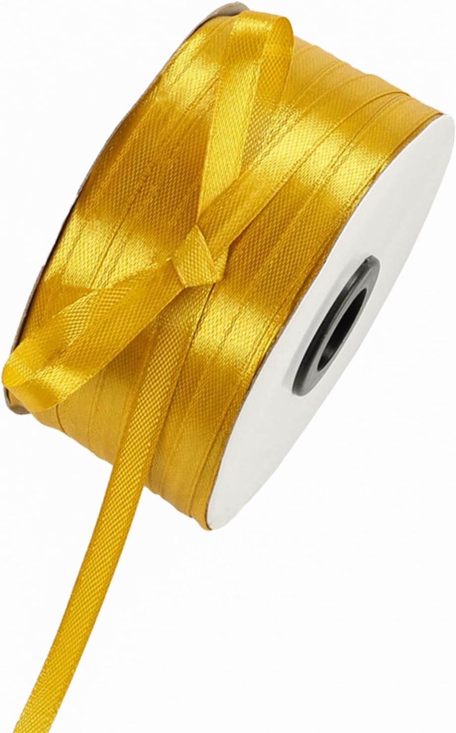 1/4 Inch Gold Satin Ribbon 230 Yards Bulk Fabric Ribbons for Gift Wrapping, Scrapbooking, Crafts and DIY Projects, Wedding, Event Decor