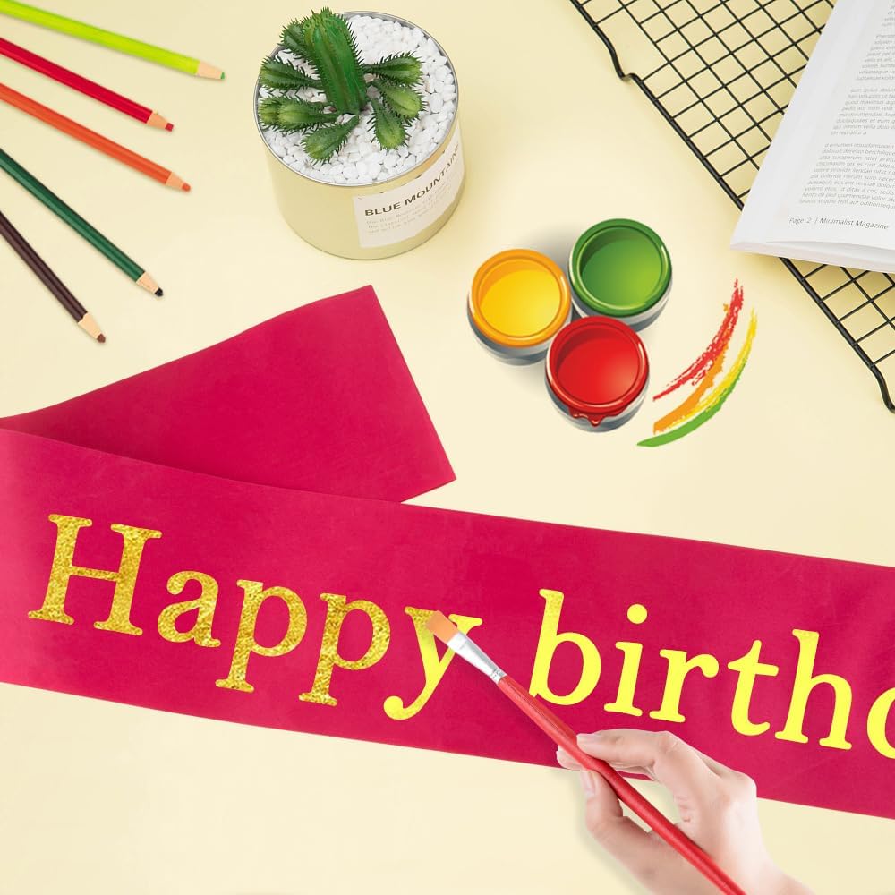 Blank Sash 16 PCS Sashes DIY Satin Sash Chair Sashes Scout Sash President Sash Senior Sash Scout Sash Wedding Party Sash