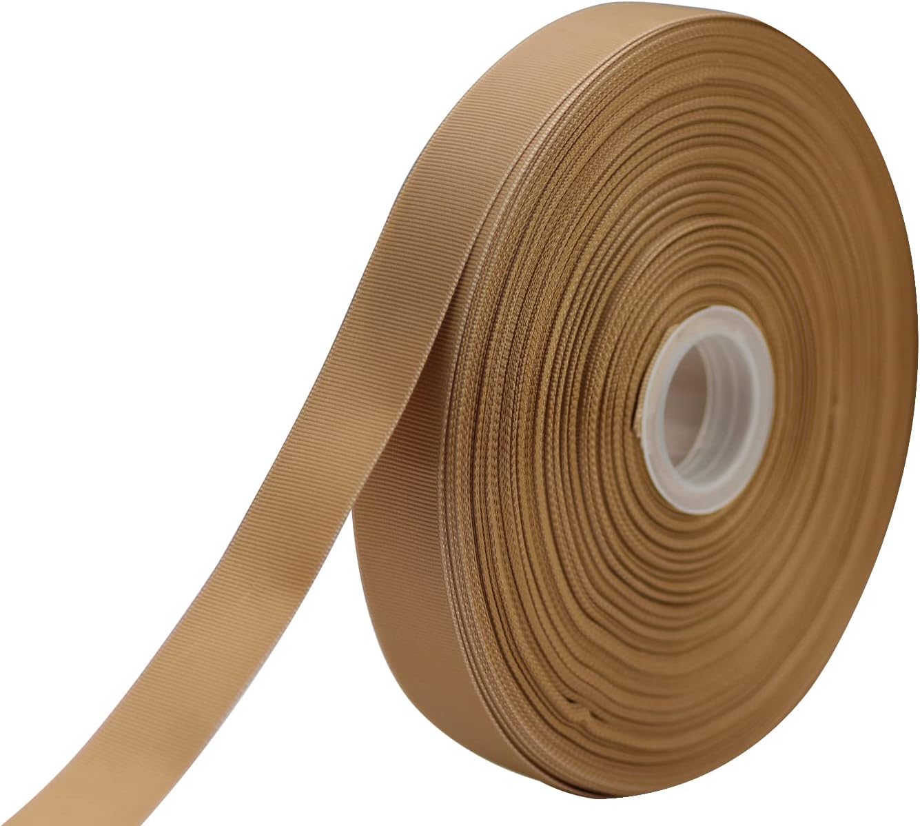 Jesep One Roll 100 Yards 1" Soild Grosgrain Ribbon Boutique Gift Wrapping Package Ribbon, DIY Crafts Bow Hair Headband Accessories Assorted Ribbon#835 (1" 25mm, Khaki)