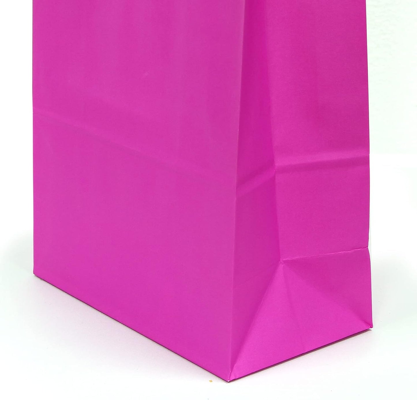 25 PCS Small Gift Bags Hot Pink Kraft Paper Bags with Handles for Party Favors (8.2 x 6 x 3.1 In)