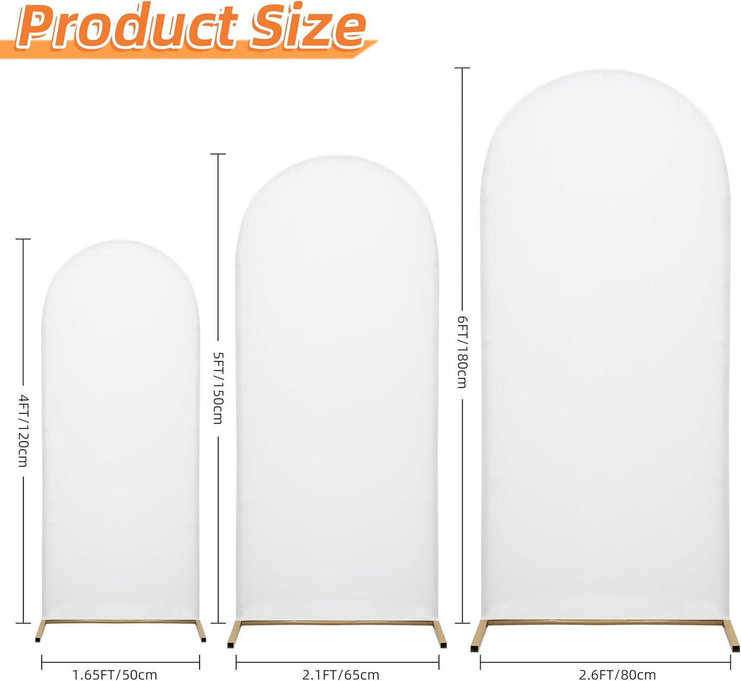 Wedding Arch Cover 5FT Arch Backdrop Cover Spandex Fitted Arch Cover for Round Top Chiara Backdrop Stand Covers for Wedding Birthday Party Baby Shower Banquet Ceremony Decoration