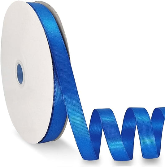 Royal Blue Satin Ribbon Double Faced Satin 1/2 inch x 55 Yards Polyester Ribbon for Gift Wrapping Crafts Wedding Decoration Bows Ornaments Party Bouquet Floral Arrangement