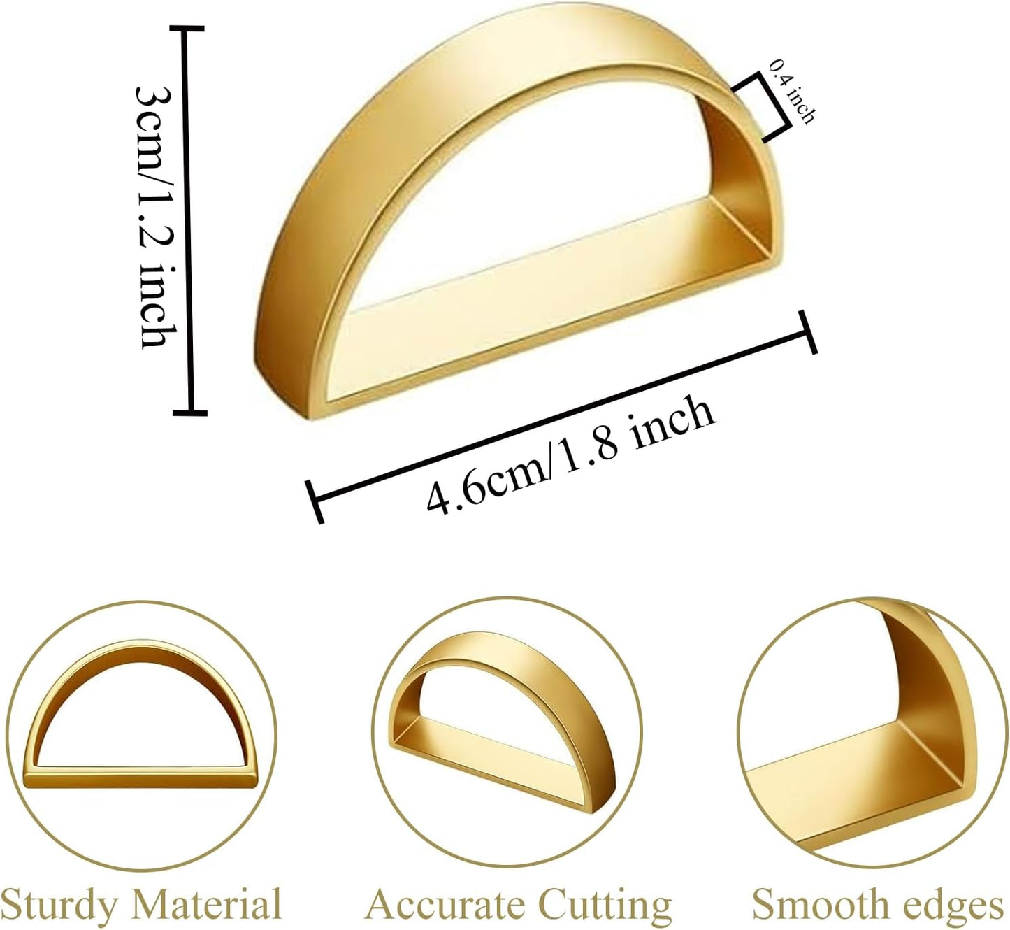 Set of 100 Napkin Rings Metal Gold Semicircle Napkin Ring, Napkin Rings Bulk Dinner Banquet Serviette Decor, Dining Table Setting for Thanksgiving Christmas Halloween Holiday Wedding Party
