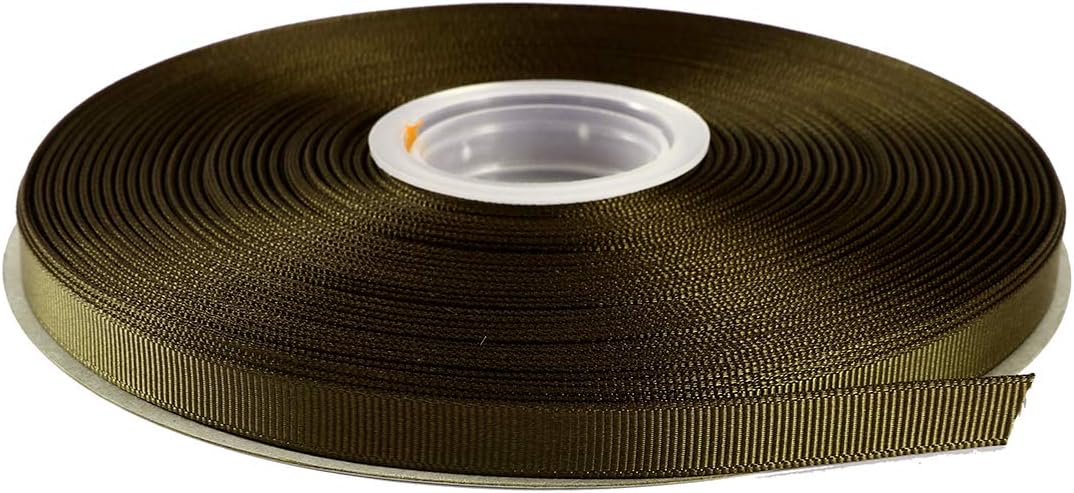 ITIsparkle 3/8" Inch Grosgrain Ribbon 50 Yards-Roll Set for Gift Wrapping Scrap Books Party Favor Hair Braids Baby Shower Decoration Floral Arrangement Craft Supplies, Dark Olive Ribbon