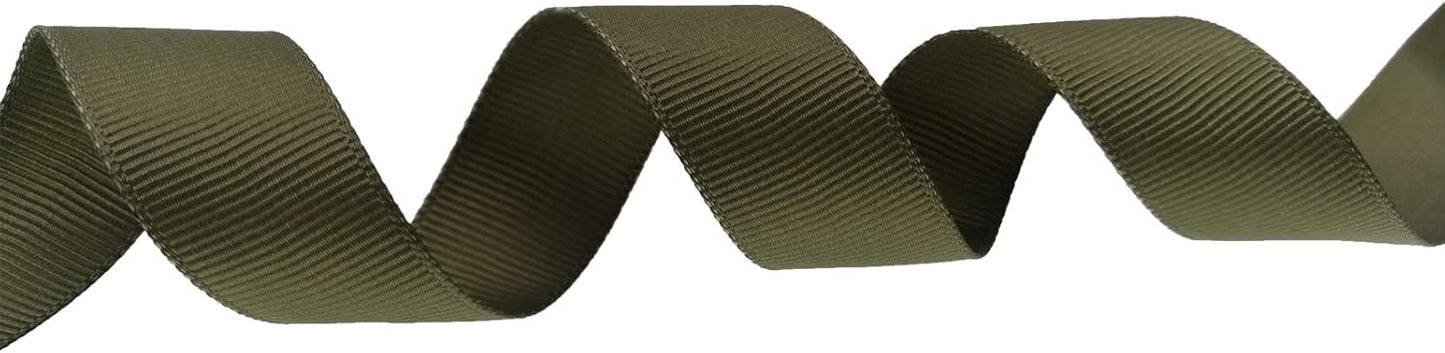 Jesep One Roll 100 Yards 3/4" Soild Grosgrain Ribbon Boutique Gift Wrapping Package Ribbon, DIY Crafts Bow Hair Headband Accessories Assorted Ribbon#570 (3/4" 20mm, Olive Green)
