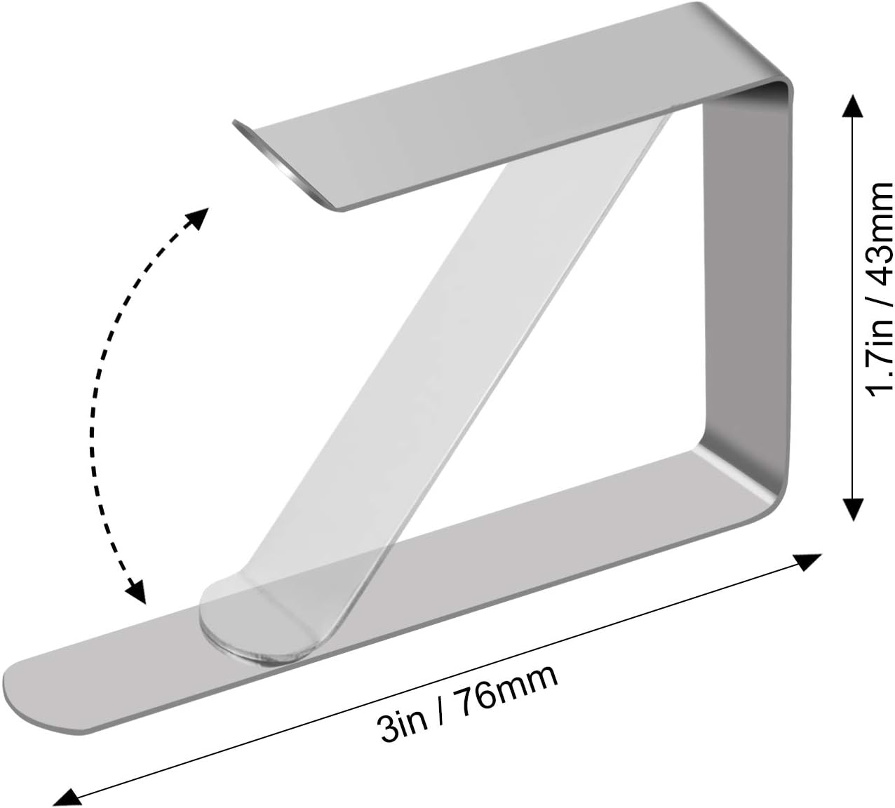 Tripole Tablecloth Clips 8 Pack Stainless Steel Table Cover Clamps Skirt Clips Home Kitchen Restaurant Use
