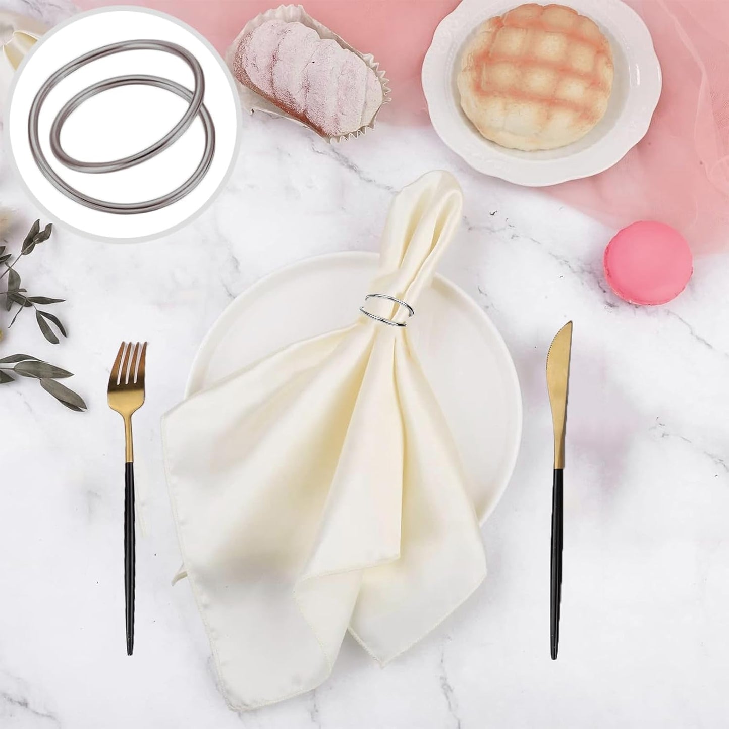 Silver Napkin Rings-12 PCS Metal Spiral Napkin Rings(Spiral) Napkin Holders Buckles for Family Dinner, Wedding, Party,Table Decorations