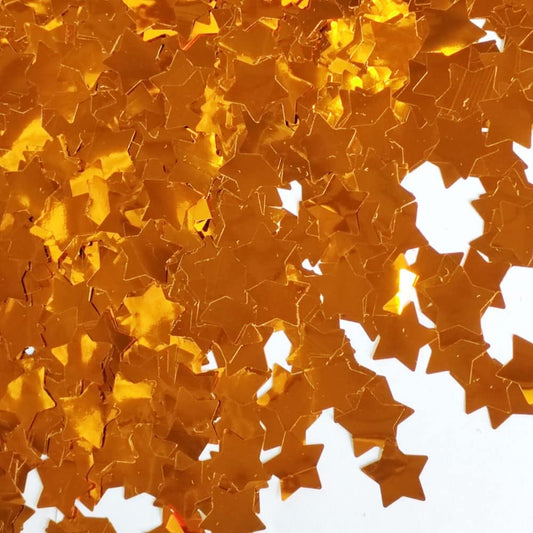 Orange Star Confetti 0.6 inch,Round Orange Foil Confetti,Shiny Orange Confetti for Party Decoration or Filled Balloons,(3.52 oz)