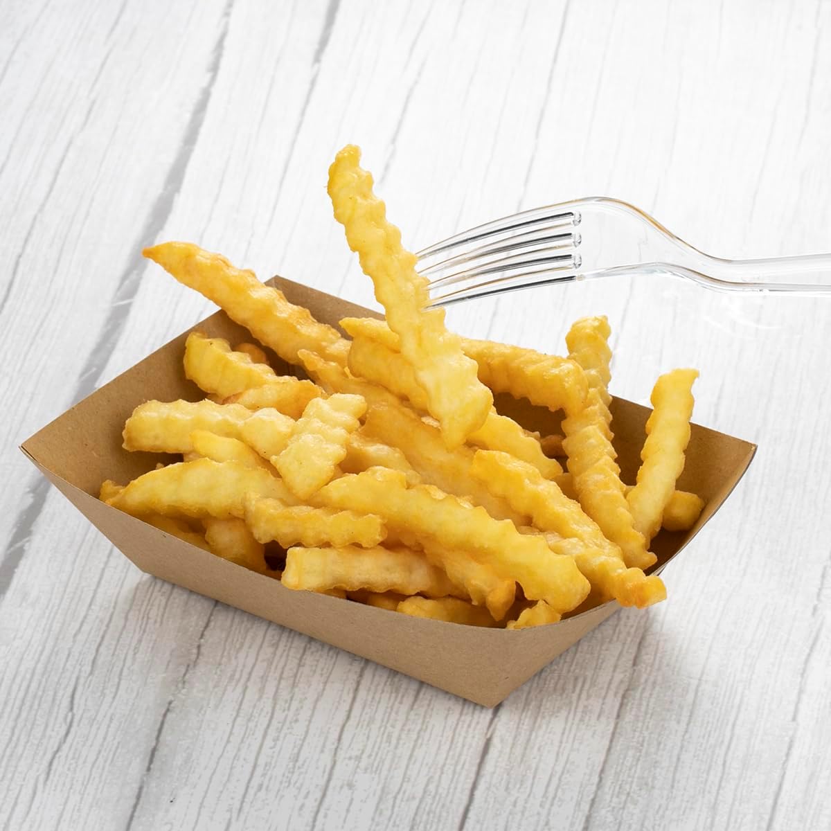 100 Count Plastic Silverware, Heavy Weight Plastic Forks Spoons Disposable Utensils Cutlery Set for Wedding Party Supplies Everyday Use