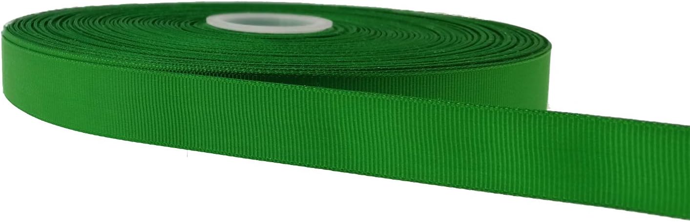 Jesep One Roll 100 Yards 3/4" Soild Grosgrain Ribbon Boutique Gift Wrapping Package Ribbon, DIY Crafts Bow Hair Headband Accessories Assorted Ribbon#553 (3/4" 20mm, Green)