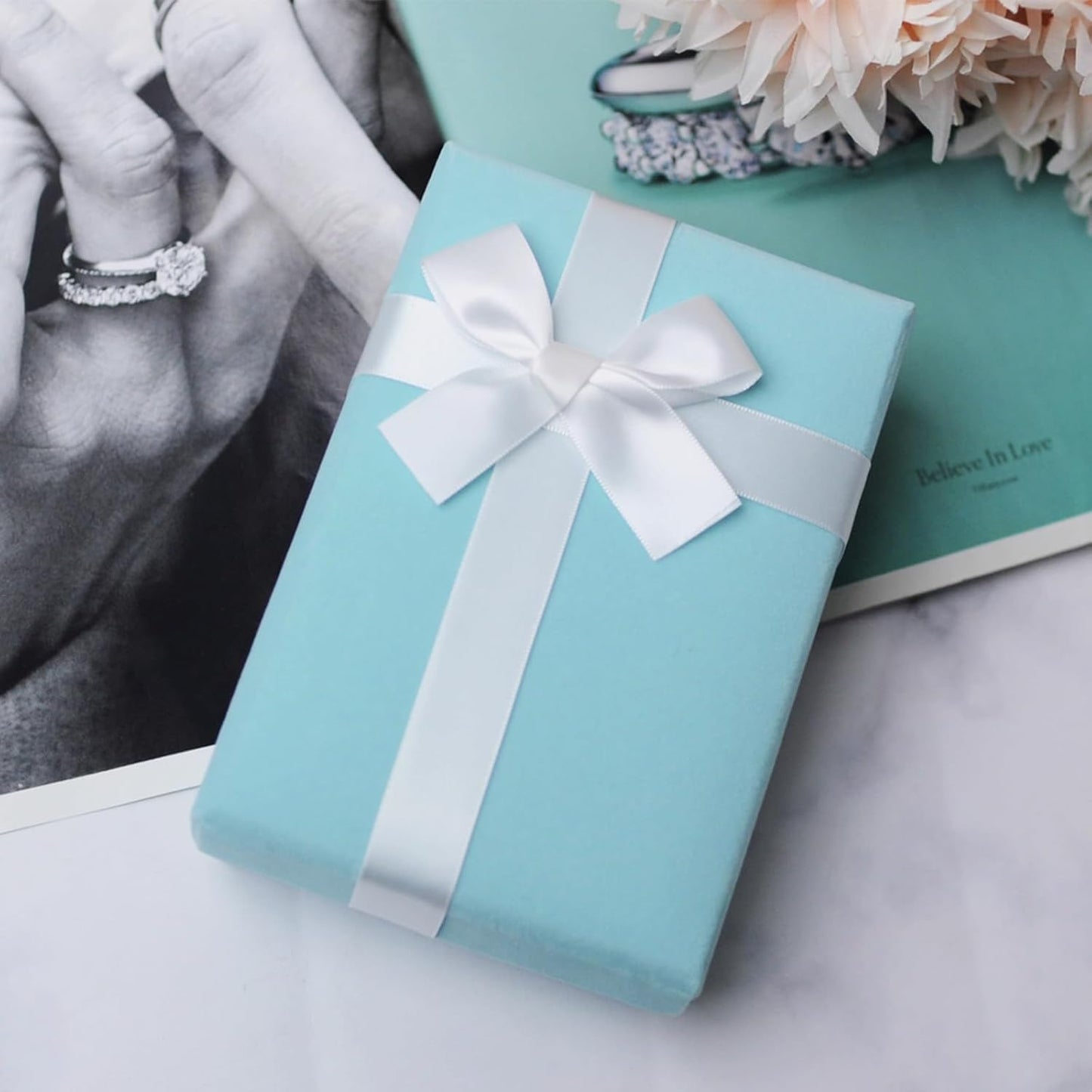 1 Inch White Satin Ribbon 50 Yards Solid Fabric Ribbons for Gift Wrapping, Crafts, Floral Arrangements, Wedding, Party, Holiday Decor