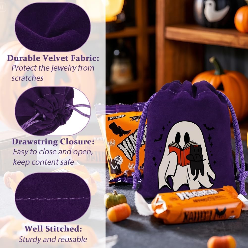 Shintop 10 pcs Velvet Bags with Drawstring, 3 x 4 Inch Little Purple Jewelry Pouches Gift Packaging Cloth Dice Bags for Small Gift, Party Favor