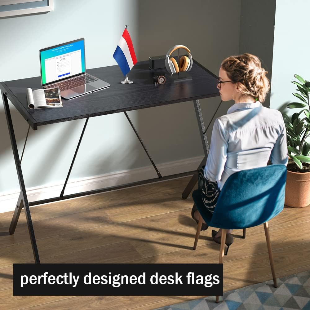 Netherlands Flag Dutch Flags, Small Mini Dutch Desk Flag, Used for Table Office Classroom Home Patriotic Events Decorations
