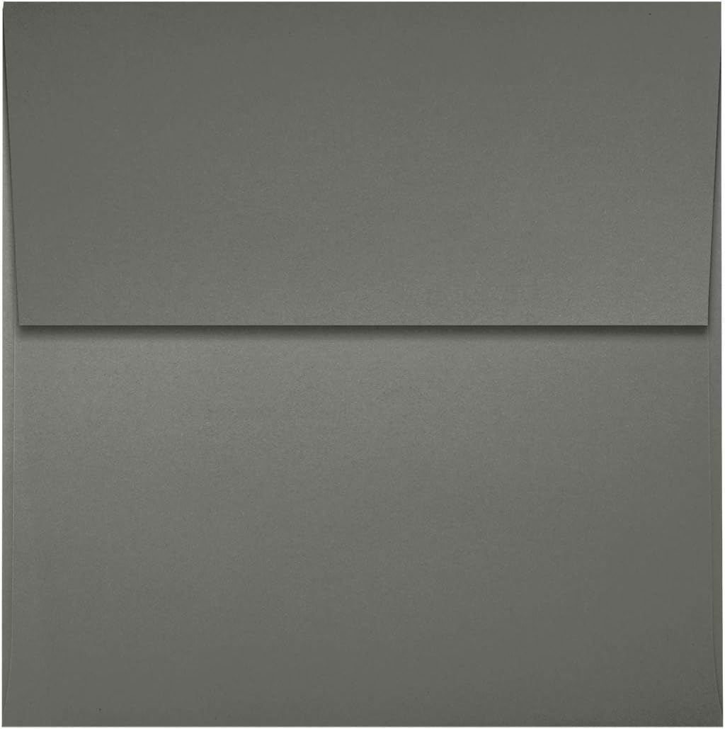 LUXPaper Square Invitation Envelopes | Peel & Press | 3 1/4" x 3 1/4" | Smoke Gray | 80lb. Text | 50 Qty