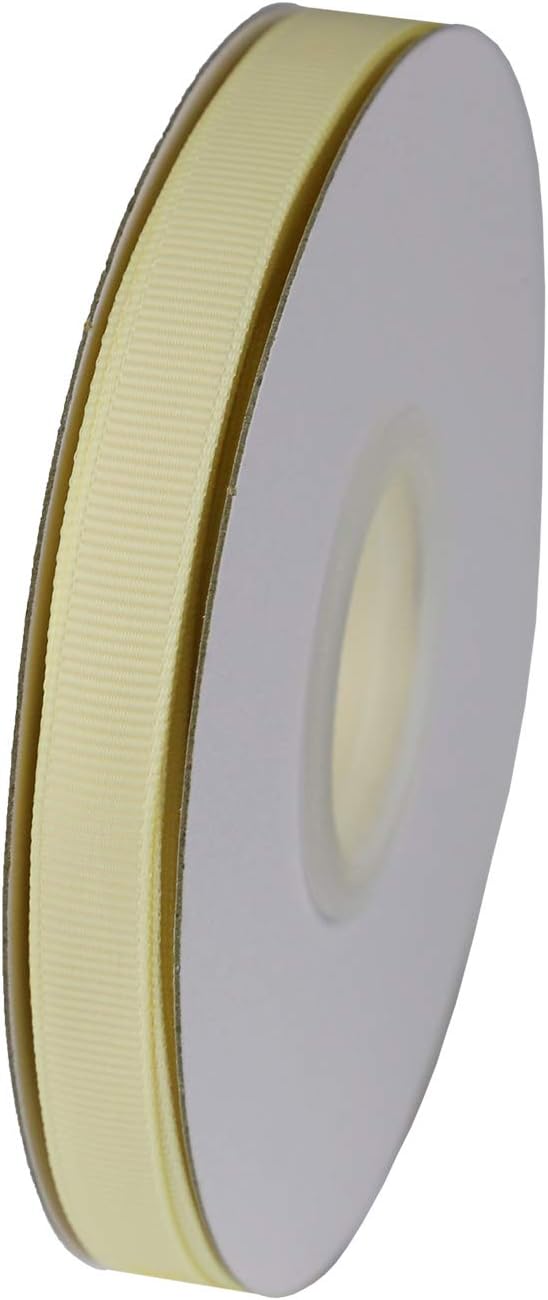 ITIsparkle 3/8" Inch Grosgrain Ribbon 50 Yards-Roll Set for Gift Wrapping Scrap Books Party Favor Hair Braids Baby Shower Decoration Cake Decoration Floral Arrangement Craft Supplies, Ivory Ribbon