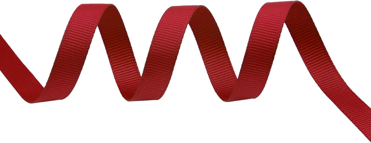 ITIsparkle 3/8" inch Grosgrain Ribbon 50 Yards-Roll Set for Gift Wrapping Scrap Books Party Favor Hair Braids Baby Shower Decoration Cake Decoration Floral Arrangement Craft Supplies, Wine 275#