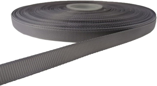 Jesep One Roll 100 Yards Soild Grosgrain Ribbon Boutique Gift Wrapping Package Ribbon, DIY Crafts Bow Hair Headband Accessories Assorted Ribbon#09 (3/8" 10mm, Gray)