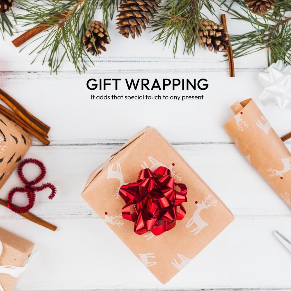 Red Curling Ribbon, 1/5" Wide x 500 Yards Christmas Curling Ribbons for Gift Wrapping, Party Decoration, Balloon String, Hair, Ribbons for Florist Flower (1 Roll)