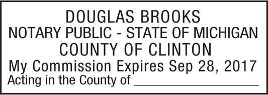 Maxmark Notary Stamp for State of Michigan- Self Inking Stamp