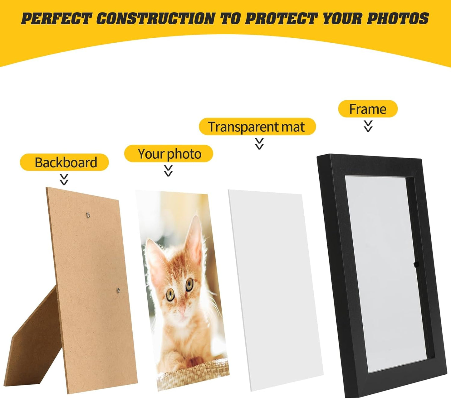 Set of 60 Picture Frame Bulk Photo Frames Wall Mounting Simple Photo Frames Multi Picture Frames for Wall or Tabletop, 4X6 Inch Black