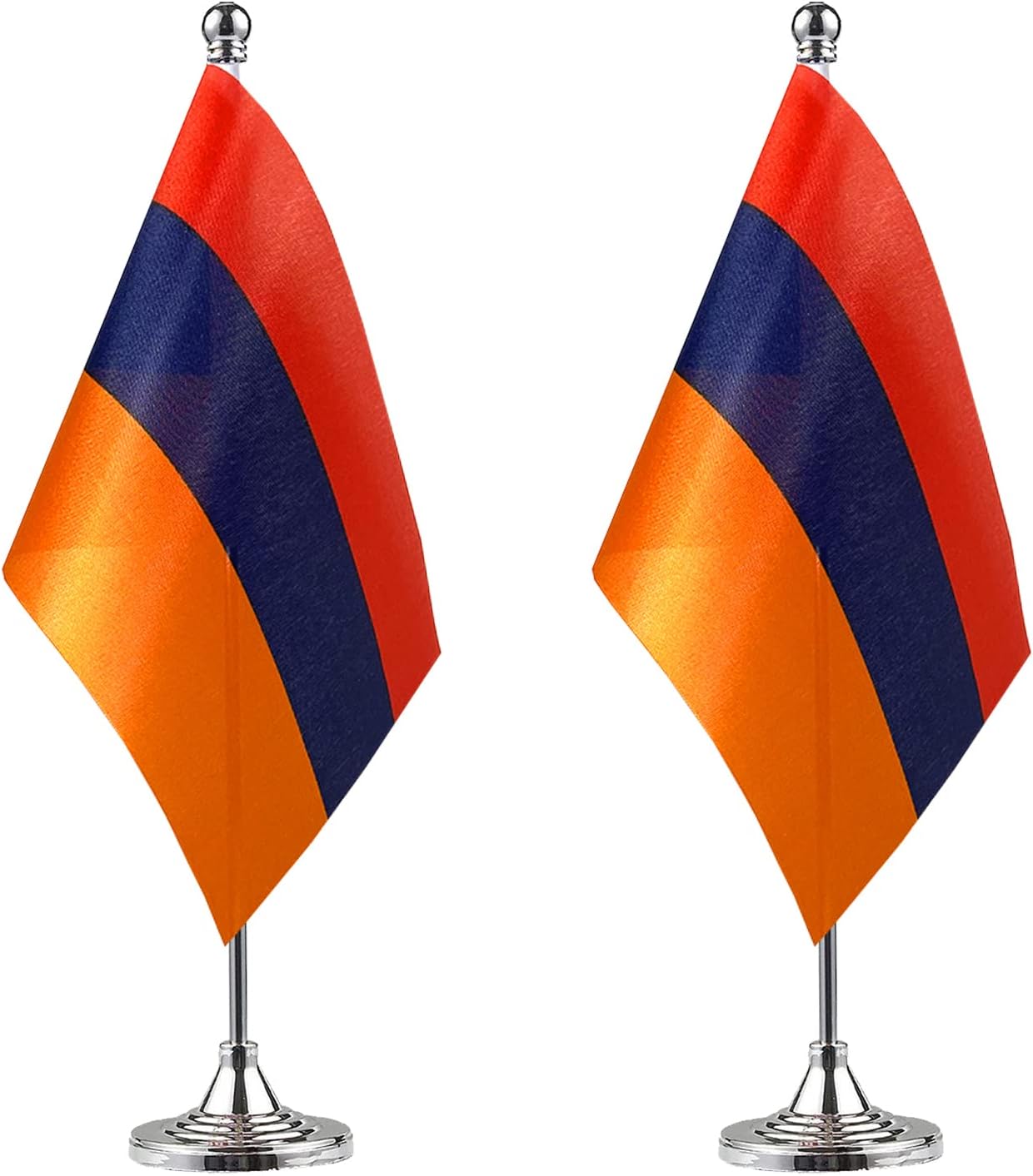 ZXvZYT 2 Pack Armenia flag Armenian Table Flag Small Mini Armenian Desk Flags With Stand Base,International Festival Events Celebration Decorate,Home office Decorations