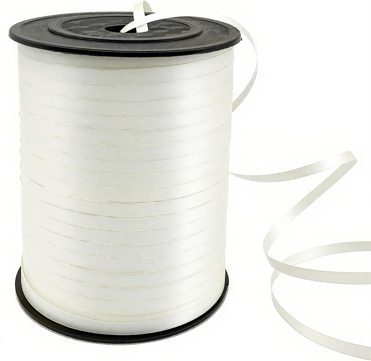 500 Yards Curling Ribbon-Balloon String for Birthday Gift Wrapping,Festival Party Decor,Ribbons & Bows for Christmas New Year Gifts Supplies (White)