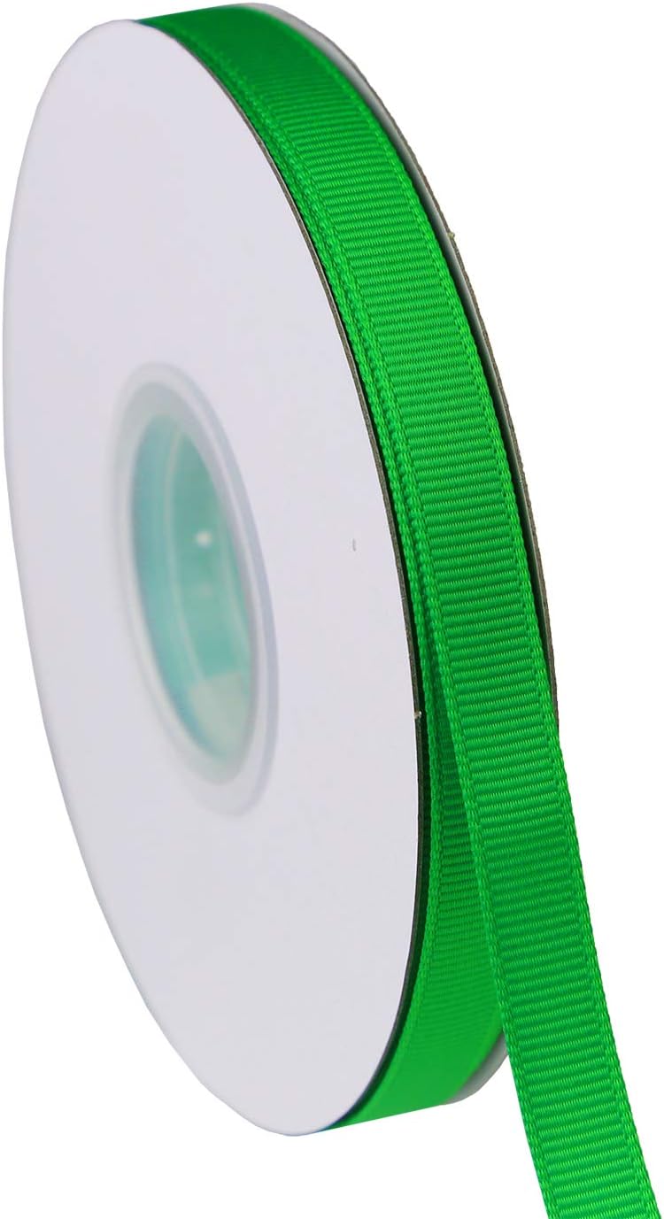 ITIsparkle 3/8" Inch Grosgrain Ribbon 50 Yards-Roll Set for Gift Wrapping Scrap Books Party Favor Hair Braids Baby Shower Decoration Cake Decoration Floral Arrangement Craft Supplies, Emerald Ribbon