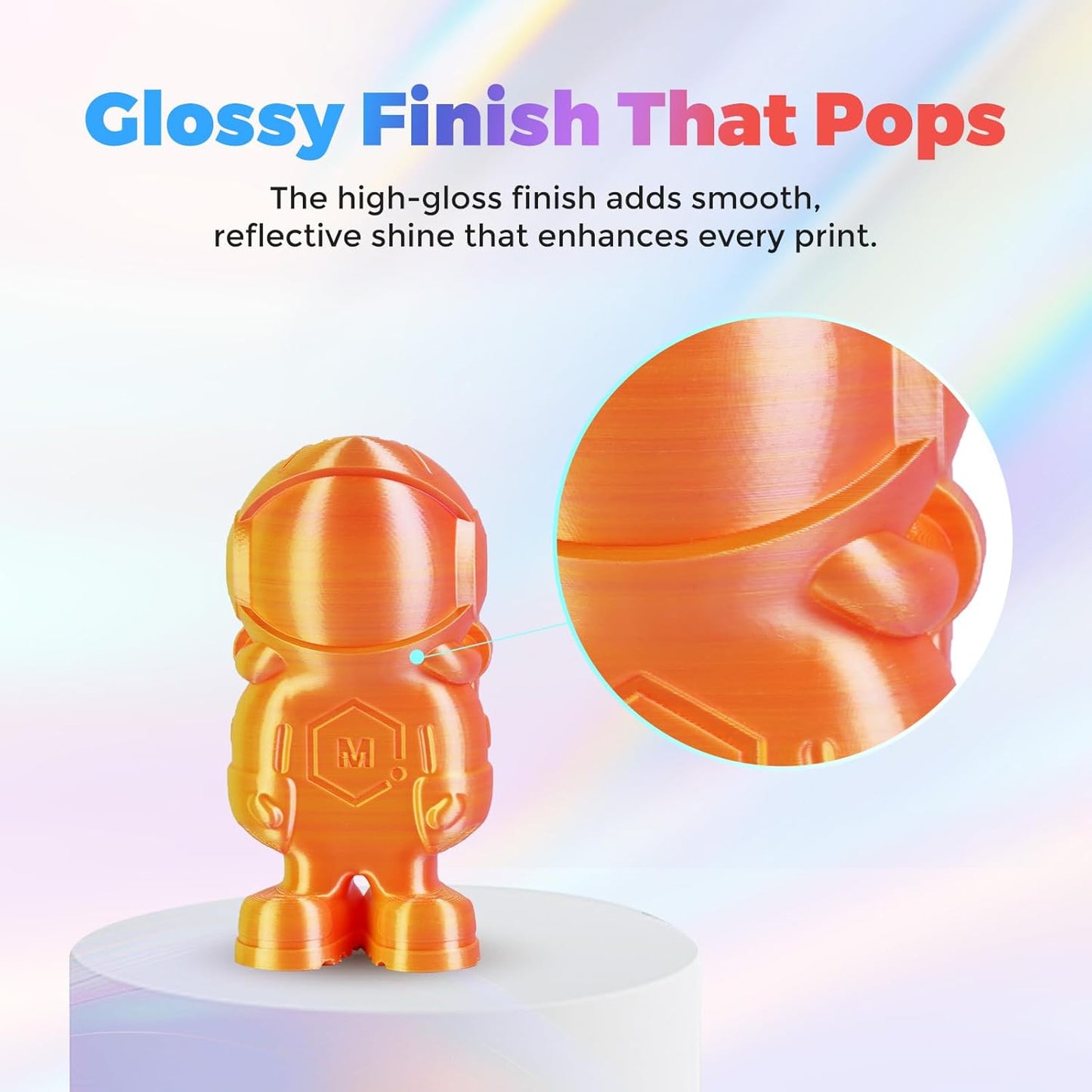 FLASHFORGE Silk Dual Color Filament, Pink and Yellow 2 in 1 Coextrusion Silk PLA Filament 1.75mm, 3D Printer Filament Color Change 1kg(2.2lbs) Spool, Dimensional Accuracy +/- 0.02mm