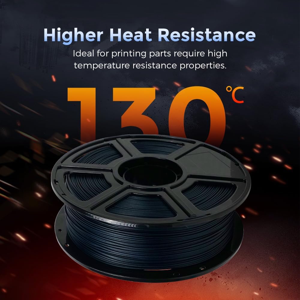 FLASHFORGE Carbon Fiber PETG Filament 1.75mm, Carbon Fiber PETG 3D Printer Filament, 1KG Spool Dimensional Accuracy +/- 0.02mm, Lightweight & Heat-Resistant & Moisture Free (PETG-CF Midnight Blue)