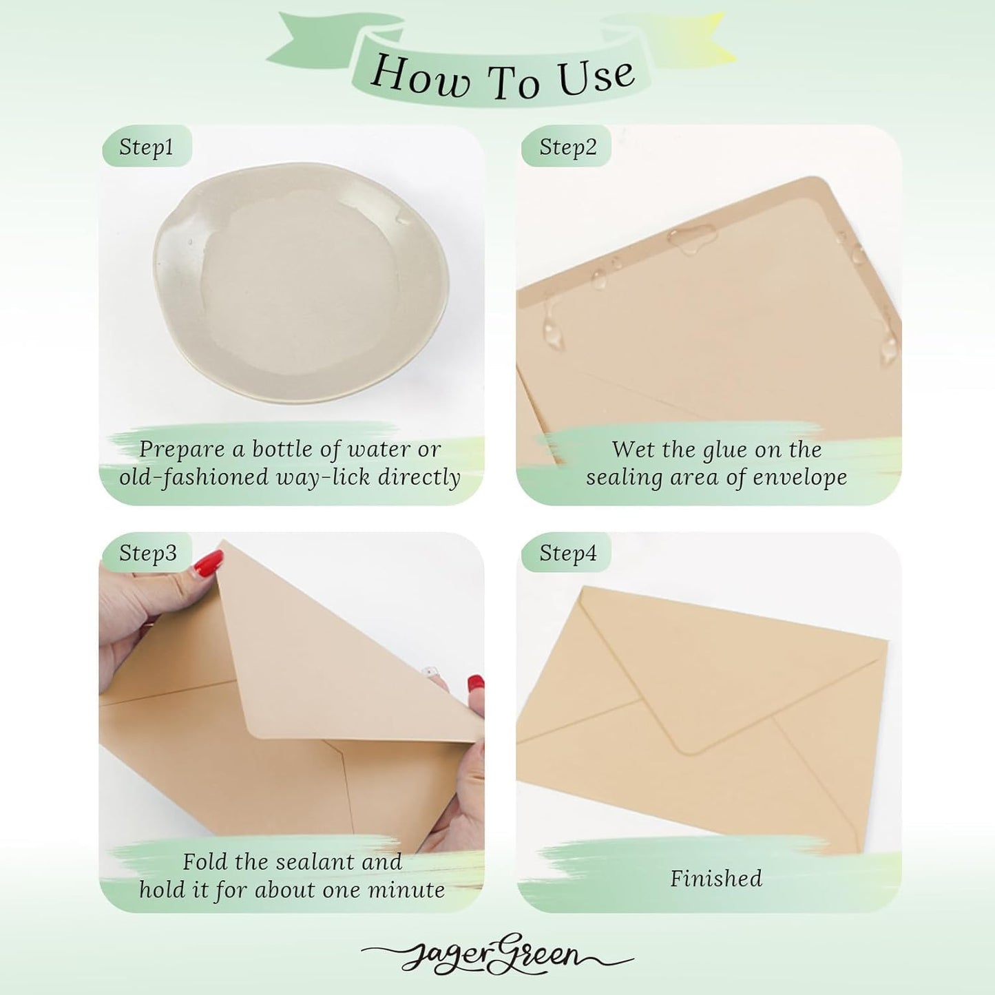 50 Pack 4x6 Envelopes Letter Size, Brown A4 Envelopes Self Seal for Wedding Invitation, Envelope 4.3x6.3 for Greeting Cards, Photos, Baby Shower, Graduation, Thank You Cards, Announcements