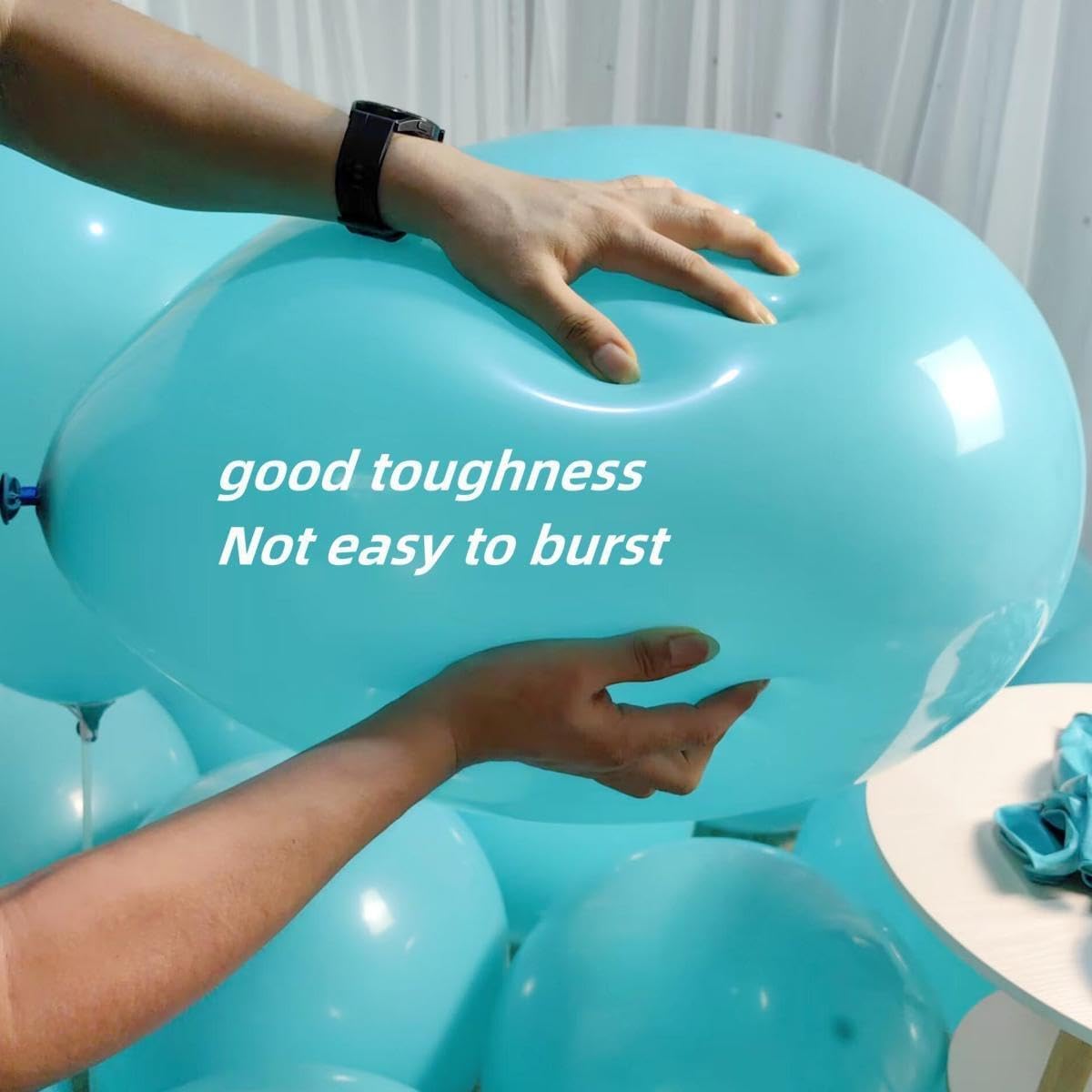 90 Packa Teal Balloons 18 inch Turquoise Latex Big Balloons for Party Decorations and Events ZWZLIULIAN