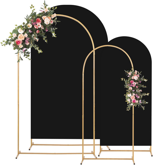 Metal Arch Backdrop Stand and Cover Set, 7.2FT, 6FT Party Backdrop, Easy to Assemble, Backdrop Stand for Parties, Birthday, Baby Shower