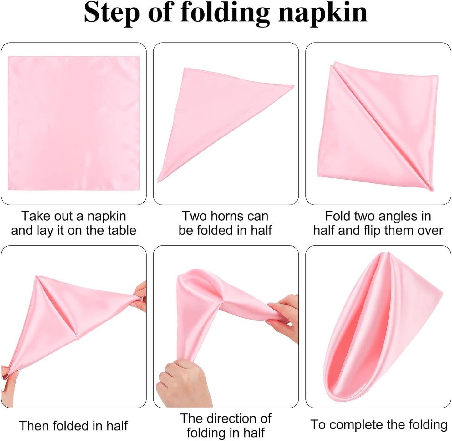 Aneco 12 Pieces Satin Napkins Soft Dinner Napkins Multicolor Square Weddings Table Napkins 17 x 17 Inches for Restaurant Weddings Party Dinner Decoration (Pastel Rainbow)